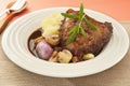 Coq au Vin Chicken in Red Wine Royalty Free Stock Photo