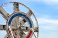 COQUELLES, PAS-DE-CALAIS, FRANCE, MAY 07 2016: Channel Tunnel Drill Mechanism