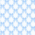 Coquette seamless pattern Blue ribbon bow watercolor preppy background Royalty Free Stock Photo