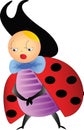 Coquettish ladybug Royalty Free Stock Photo