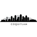 Coquitlam skyline vector with city silhouette Royalty Free Stock Photo