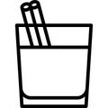 Coquito Cocktail icon, Alcoholic mixed drink vector