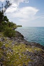 Coral beaches and turquoise water on the wild noon coast of Cuba, Bay of Pigs Royalty Free Stock Photo