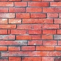 Coral Beautiful Brick Wall Texture Tile Seamless Background. Generative AI