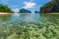 coral bottom at low tide in a beautiful place