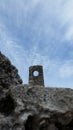 Coral Castle observatory, coral stone blocks make the structure Royalty Free Stock Photo
