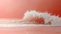 Gentle Coral Wave Splash - Abstract Ocean Art Royalty Free Stock Photo
