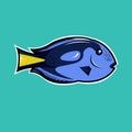 Coral fish. vector illustration in bright colors. Paracanthurus hepatus