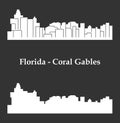 Coral Gables, Florida city silhouette