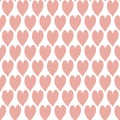 Coral hearts on white seamless pattern stock vector illustration