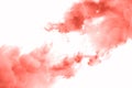 Coral ink splashes abstract background. Seamless watercolor swirls in the water Royalty Free Stock Photo