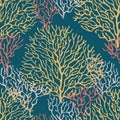 Coral marine seamless color pattern.