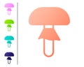 Coral Mushroom icon isolated on white background. Set color icons. Vector