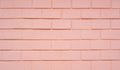 Coral orange pastel empty brickwork wall block pattern panel paint exterior design with copy space abstract background.for house
