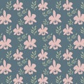 Coral orchid pattern