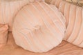 Coral pink pillow