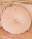 Coral pink pillow