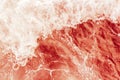 Coral Pink sea wave during high tide, Inspiration surreal pop art abstract background Royalty Free Stock Photo