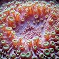 Coral Polyp Feeding Detail Illustrate the view of a coral polyp Royalty Free Stock Photo