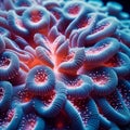Coral Polyp Feeding Detail Illustrate the view of a coral polyp Royalty Free Stock Photo