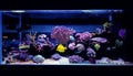 Coral reef aquarium fish tank scene