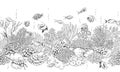 Coral Reef and Fishes Pattern Royalty Free Stock Photo