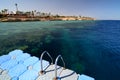 The coral reef from a floating pier. Sharm El Sheikh. Red Sea. Egypt