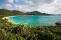 Coral reef next to the beach in Okinawa, Japan Royalty Free Stock Photo