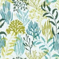 Coral reef seamless pattern., Ocean depth undersea bottom coral reef flourish.