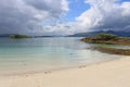 Coral sand beach on the island of SommarÃÂ¸y Norway Royalty Free Stock Photo