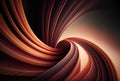 Coral smooth waves, dark pink curve silky abstract background. Generative AI