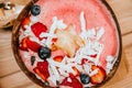 Coral smoothie bowl
