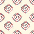 Coral snakes Micrurus lemniscatus geometric seamless pattern