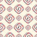 Coral snakes Micrurus lemniscatus geometric seamless pattern