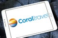 Coral travel tour agency logo
