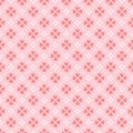 Coral vector heart shape flowers seamless pattern