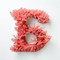 Coral Wood Letter D: Elaborate Engravings In Petrina Hicks Style