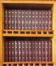 Coran books in a shelf of a mosque Royalty Free Stock Photo