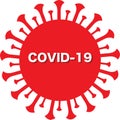 Complete lockdown due to coronavirus covid-19 out break with with corona illustration corona virus