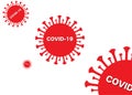 Complete lockdown due to coronavirus covid-19 out break with with corona illustration corona virus