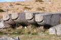 Corbels for old London Bridge abandoned on Dartmoor England.