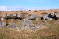 Corbels for old London Bridge abandoned on Dartmoor England. Royalty Free Stock Photo