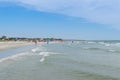 Corbu, Constanta, Romania - August 17, 2019: People enjoy a relaxing summer day on the last virging beach in Corbu, Romania