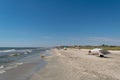 Corbu, Constanta, Romania - August 01, 2020: tourist having fun on the beach of Corbu, Romania