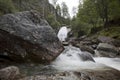 Corbu Waterfall at Lake Teletskoye in the Altai Mountains