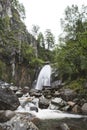 Corbu, Waterfall at Lake Teletskoye. Altai Mountains