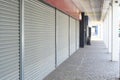 Corby, England, UK - April 1 2021 - closed shops due to the epidemicin the city centre of town