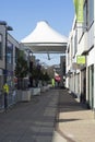 Corby, England, UK - April 1 2021 - closed shops due to the epidemicin the city centre of town