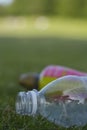 Corby, U.K., June 29, 2019 - empty plastic bottles garbage in the grass, zero waste, save planet