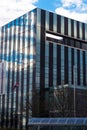 Corby, United Kingdom - 01 January 2019 - Corby Cube building, Corby Borough Council. Modern cityscape with office buildings